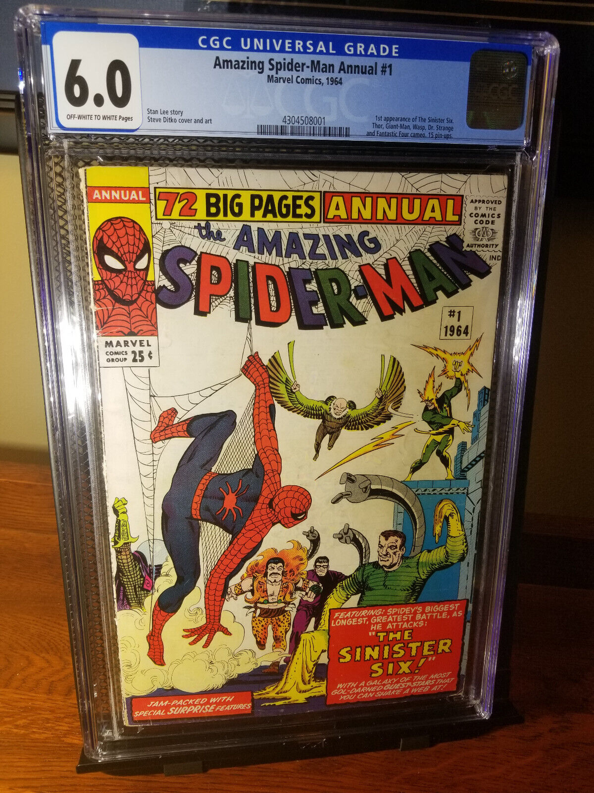 Amazing SpiderMan Annual 1 CGC 60 Sinister Six Mysterio Stan Lee 1964 Doc Oc