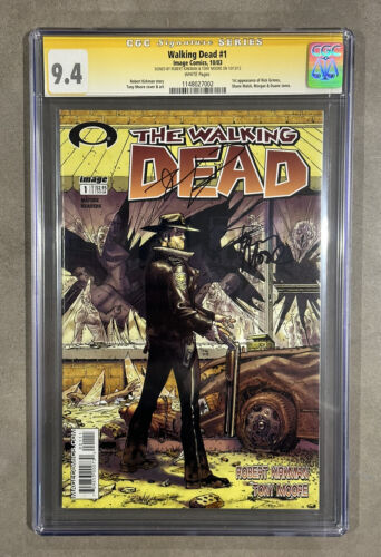 The Walking Dead 1 CGC 94 SS signed by Robert Kirkman  Tony Moore Black Label