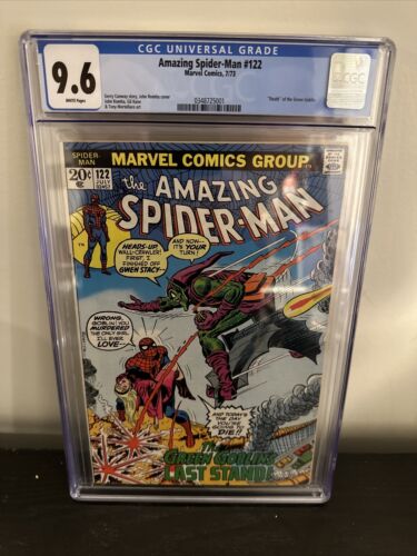 AMAZING SPIDERMAN 122 CGC 96 WH PAGES   DEATH OF THE GREEN GOBLIN 1973
