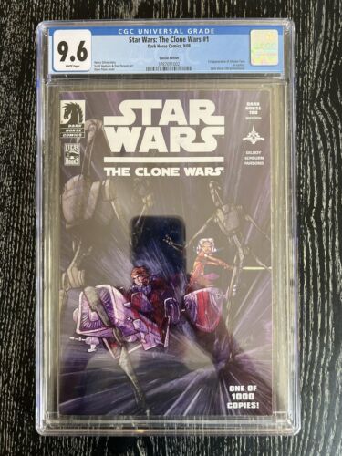 Star Wars The Clone Wars 1 CGC 96 Variant Ahsoka First Appearance