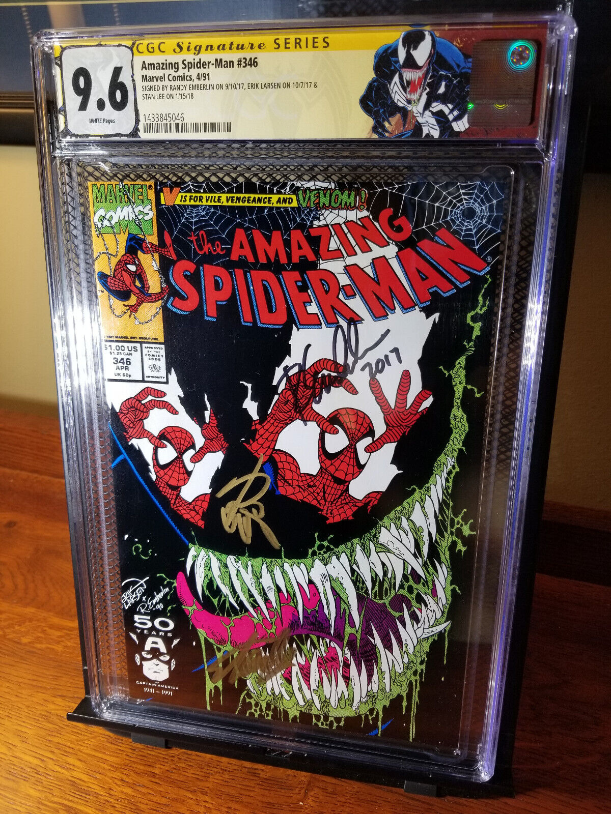 Amazing SpiderMan 346 CGC 96 Signed SS Stan Lee Larsen Lethal Label  347