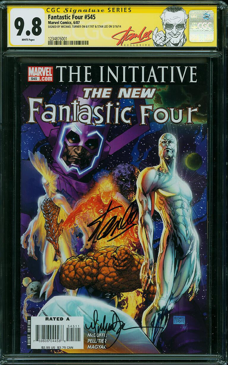 Fantastic Four 545 CGC 98 Signed Stan Lee Excelsior Exlusive Red Label Turner