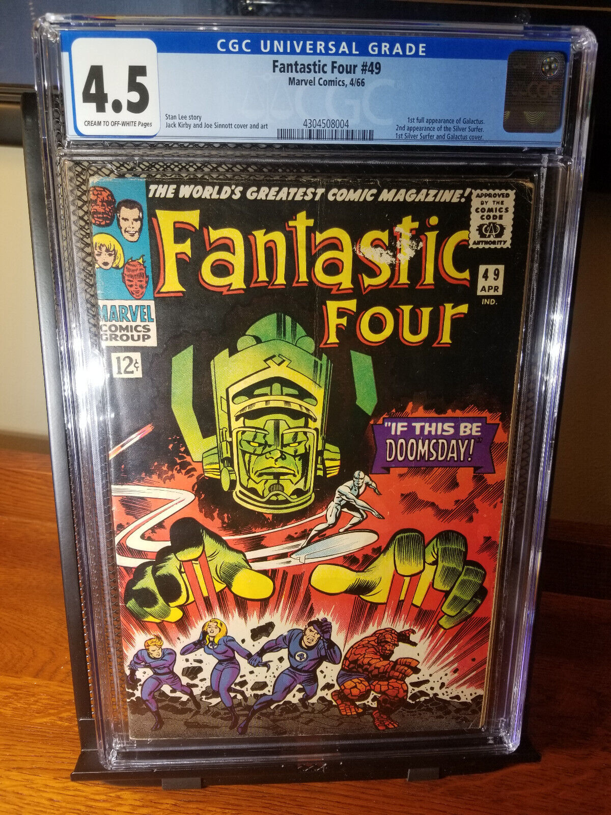 Fantastic Four 49 CGC 45 Stan Lee Jack Kirby Galactus Doomsday Marvel 1966