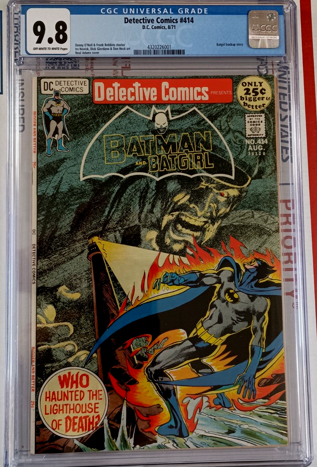 Detective Comics 414 CGC 98 Neal Adams Cover  Batman  batgirl 50 yrs old
