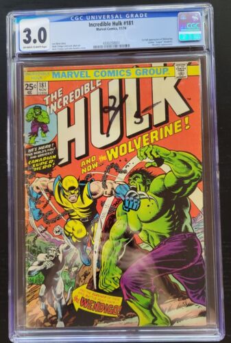 Incredible Hulk 181 1974 CGC 30 1st App Wolverine