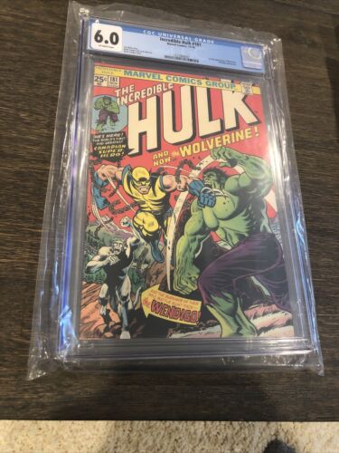 INCREDIBLE HULK 181 CGC 60 Blue label 1ST APPEARANCE WOLVERINE OW PAGES