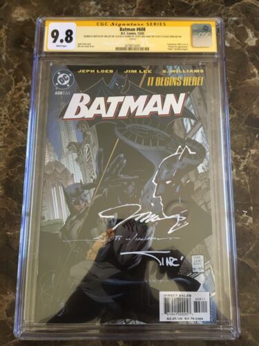 Batman 608 CGC 98 Original Sketch by Jim Lee SS Sinclair and Williams