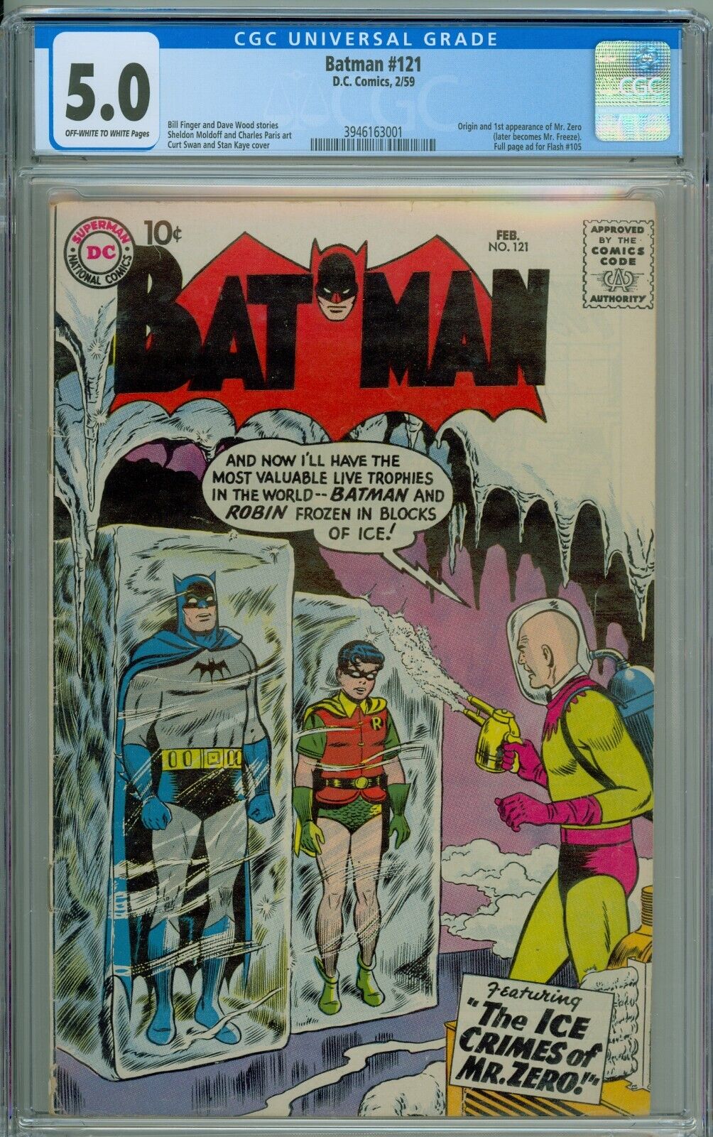 Batman 121 CGC 50 1st appearance of Mr Freeze Silver Age Key Mr Zero DC 1959