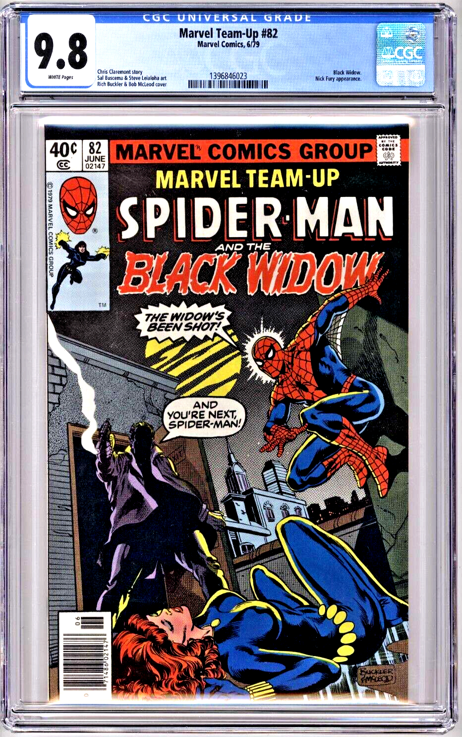 MARVEL TEAMUP 82  CGC 98 WHITE PAGES   NEWSSTAND  SPIDERMAN  BLACK WIDOW