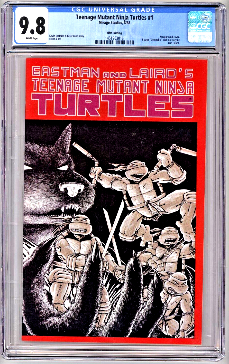 1988  Teenage Mutant Ninja Turtles 1  CGC 98 TMNT  GRAIL  RARE 5TH PRINT