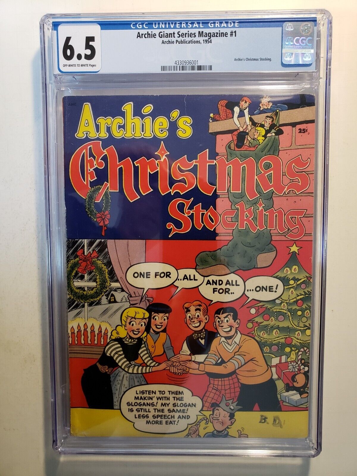 Archie Giant Series Magazine 1 Archies Christmas Stocking  CGC 65