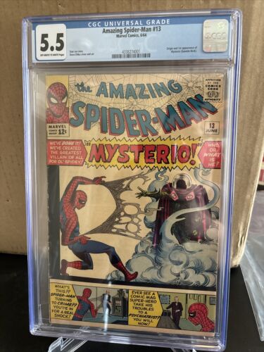 Amazing SpiderMan 13 CGC 55 OWW 1st Appearance of Mysterio