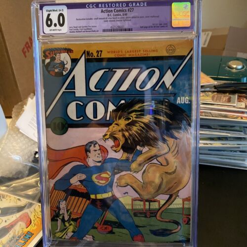 1940 DC Comics Action Comics 27 Superman 1st Lois Lane Cover CGC 60 RESTORED