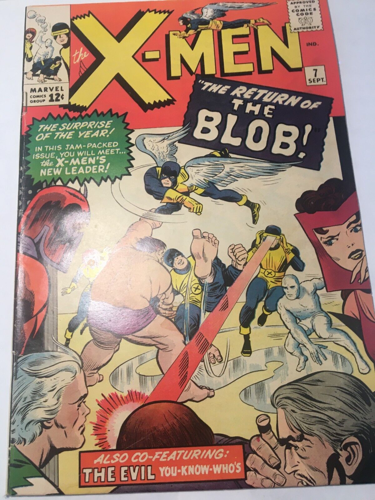 XMen 7 1964 65 FN First Appearance Cerebro 2nd Blob Lee  Kirby LK