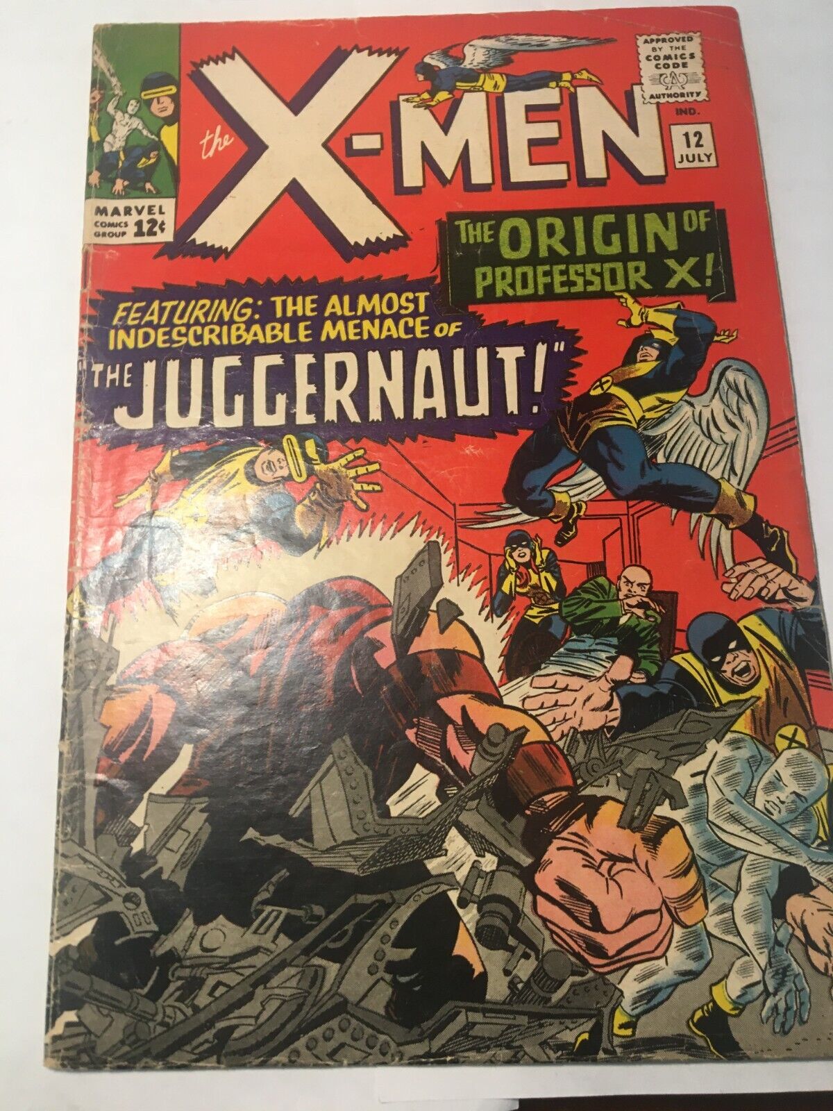 XMen 12  VG 40 1st Juggernaut App Professor X Origin Lee  Kirby LK