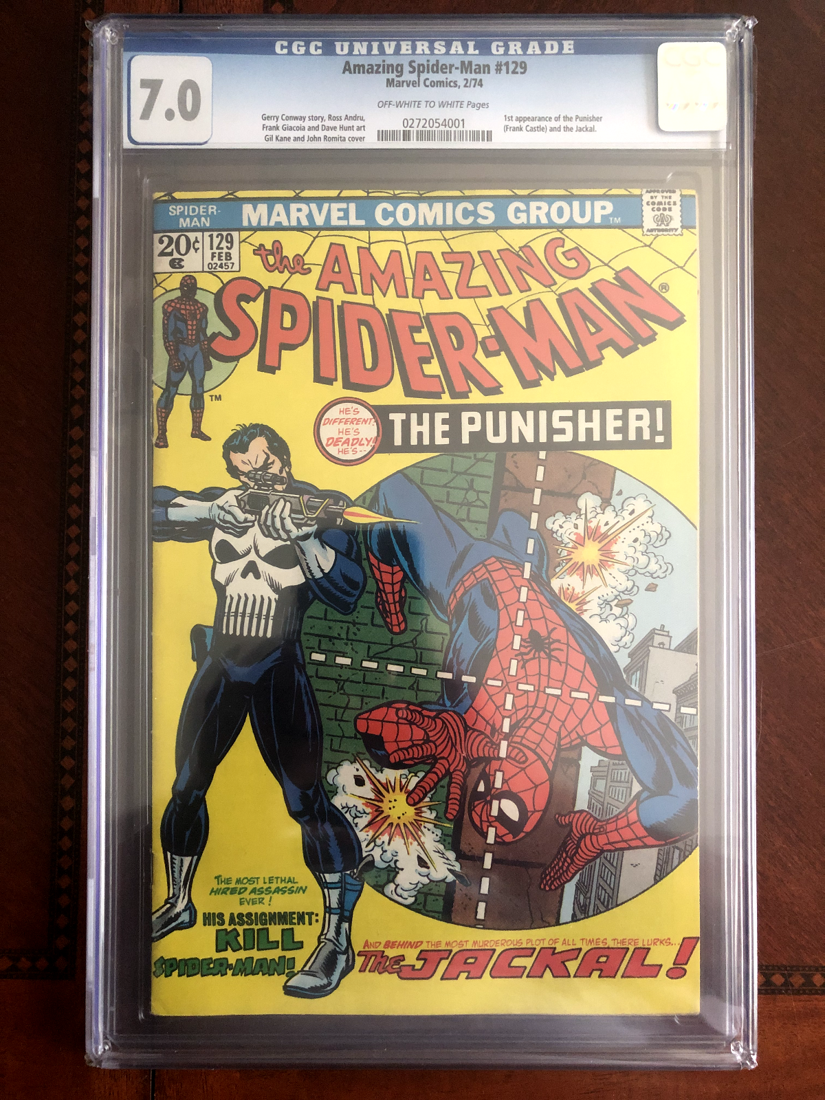 Amazing Spiderman 129 CGC 70 1st Punisher Mega KEY Marvel MCU 