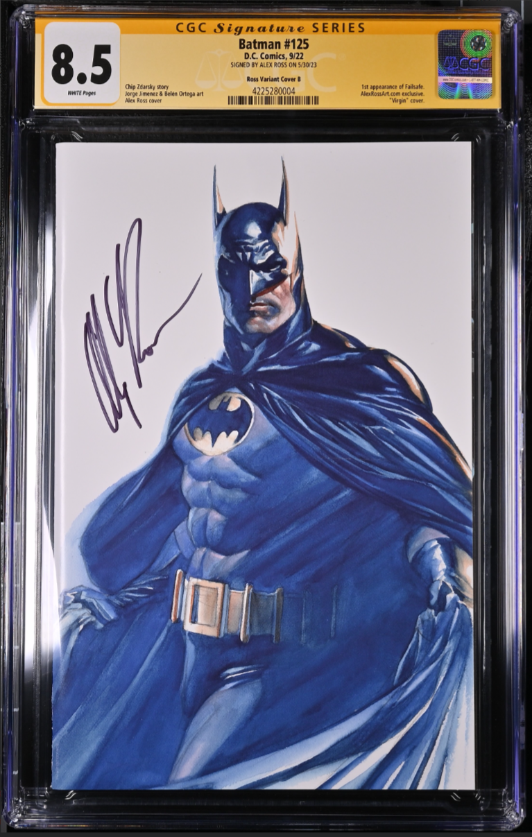 Batman 125 Alex Ross Variant B Cover SS CGC 85 READ GRADER NOTES DC Comics