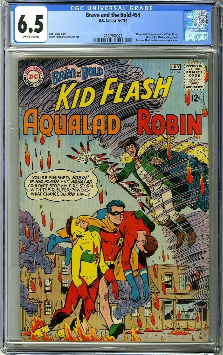 Brave and the Bold 54 1964 CGC 65 OffWhite Pg 1st appearance of Teen Titans