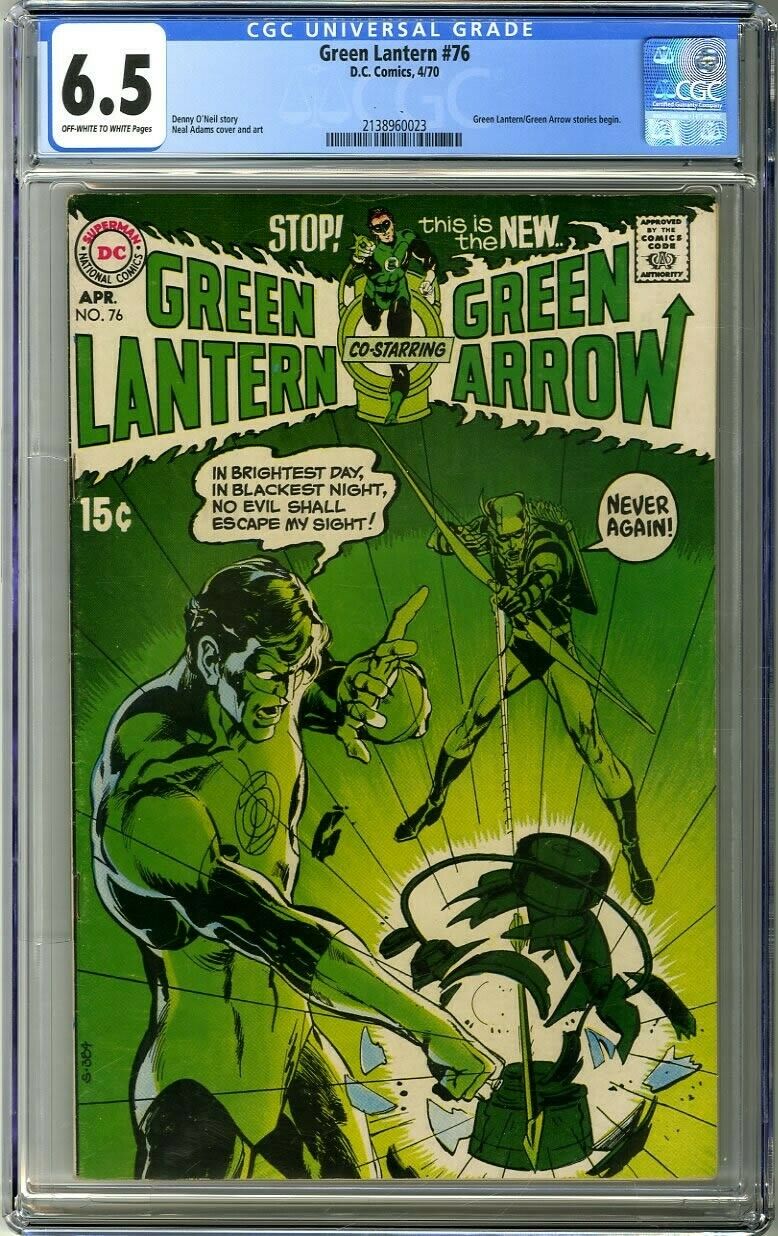 Green Lantern 76 1970 CGC 65 OWWhite Green LanternGreen Arrow stories begin