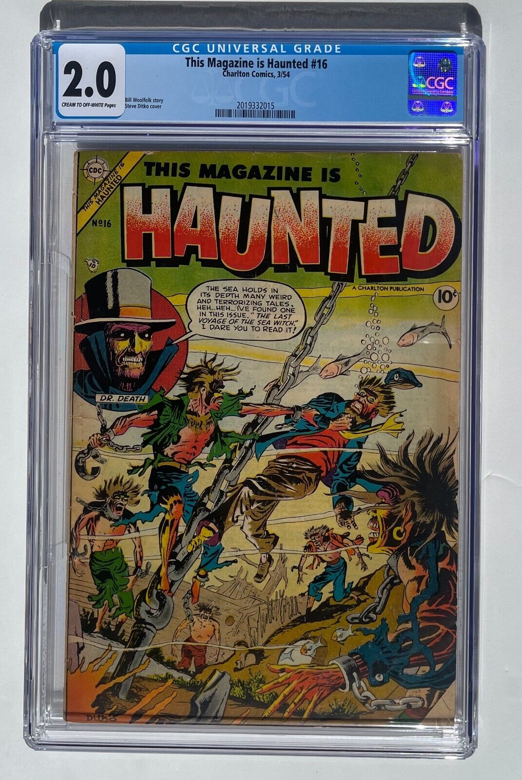 This Magazine Is Haunted 16 CGC 20 1 Day Sale   DITKO ZOMBIE 1954 Charlton