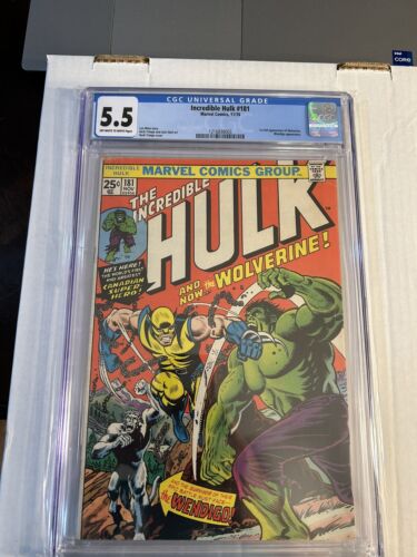 THE INCREDIBLE HULK 181 MARVEL 1974 CGC 55 1ST FULL APPEARANCE WOLVERINE 
