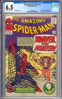 Amazing SpiderMan 15 1st App Kraven the Hunter Silver Age Marvel 1964 CGC 65
