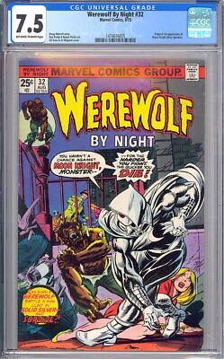 Werewolf by Night 32 High Grade Origin1st App Moon Knight Marvel 1975 CGC 75