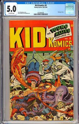 Kid Komics 9 Alex Schomburg Cover Art Golden Age WWII Timely Comic 1945 CGC 50