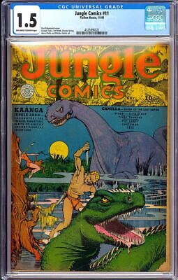 Jungle Comics 11 Early Golden Age Dinosaur Cover Fiction House 1940 CGC 15