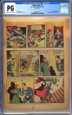 Superman 1 Golden Age Classic Origin Vintage DC Superhero Comic 1939 CGC PG 4