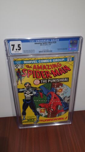 Amazing Spiderman 129 75 CGC White Pages 1st Appearance Of The Punisher 1974