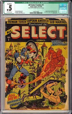 All Select Comics 1 Classic Cover WWII Captain America Timely Comic 1943 CGC 5