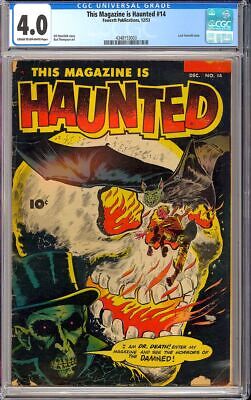 This Magazine is Haunted 14 Classic Skull Cover PreCode Horror 1953 CGC 40