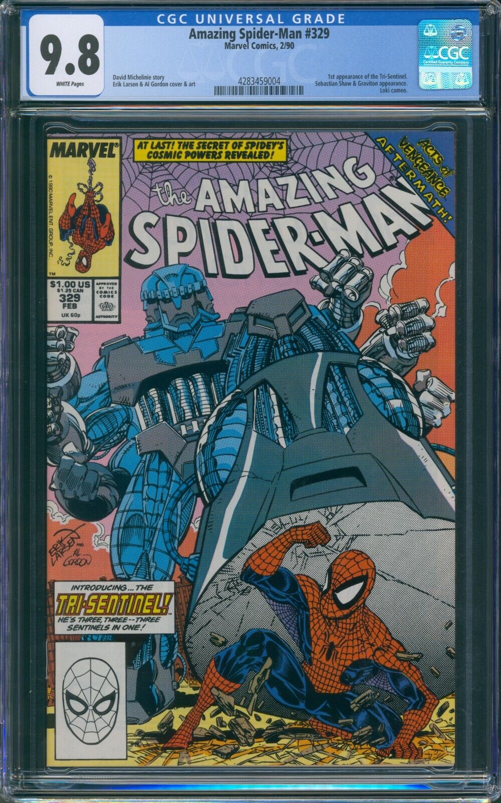 Amazing SpiderMan 329 CGC 98 1990 White Pages