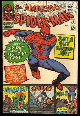 Amazing SpiderMan 38 Very Nice Last Ditko Issue Silver Age Marvel 1966 FN