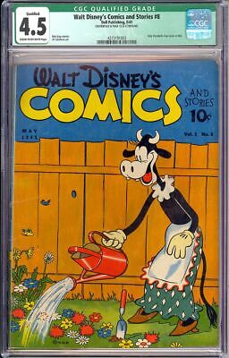 Walt Disneys Comics and Stories 8 Missing Pages Vintage Dell 1941 CGC 45Q