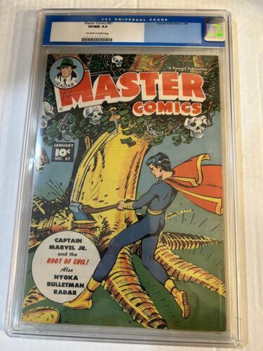 Master Comics 87  CGC Old Blue Label 90  Captain Marvel Jr 1948
