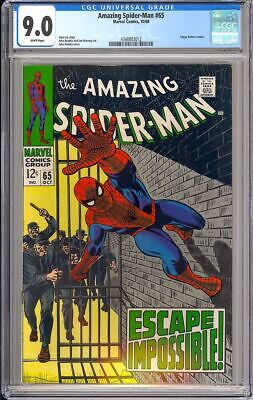 Amazing SpiderMan 65 High Grade Silver Age Superhero Marvel Comic 1968 CGC 90