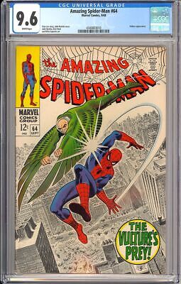 Amazing SpiderMan 64 High Grade Silver Age Superhero Marvel Comic 1968 CGC 96