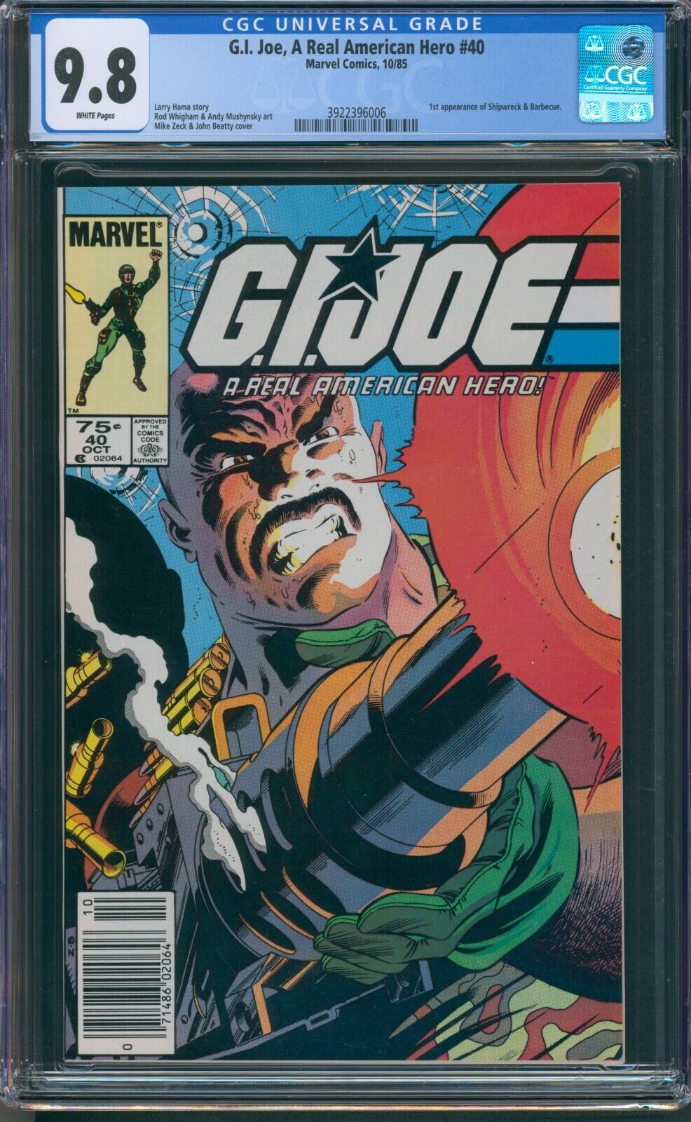 GI Joe A Real American Hero 40 1985 CGC 98 NEWSSTAND