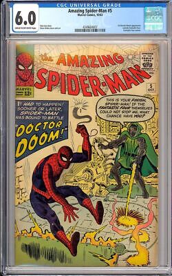 Amazing SpiderMan 5 Nice Silver Age Superhero Ditko Marvel Comic 1963 CGC 60