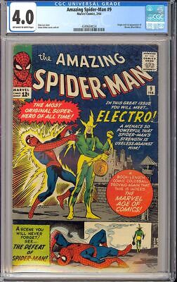 Amazing SpiderMan 9 1st App Electro Silver Age Marvel Comic 1964 CGC 40