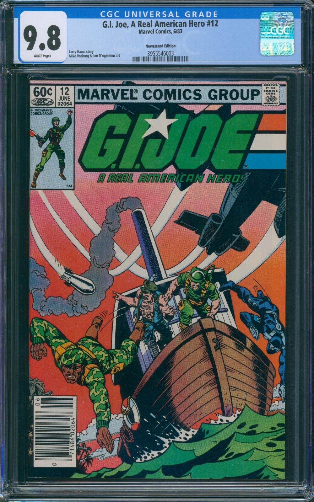 GI Joe A Real American Hero 12 1983 CGC 98 NEWSSTAND