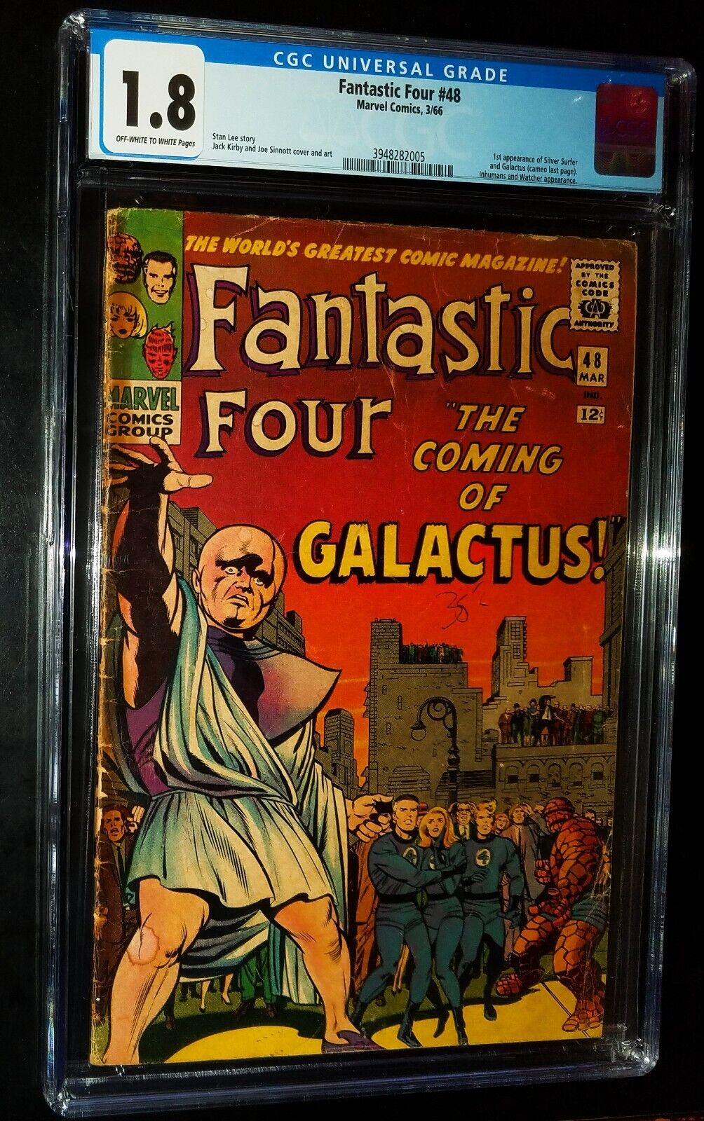 CGC FANTASTIC FOUR 48 1966 Marvel Comics CGC 18 G Key Issue Silver Surfer