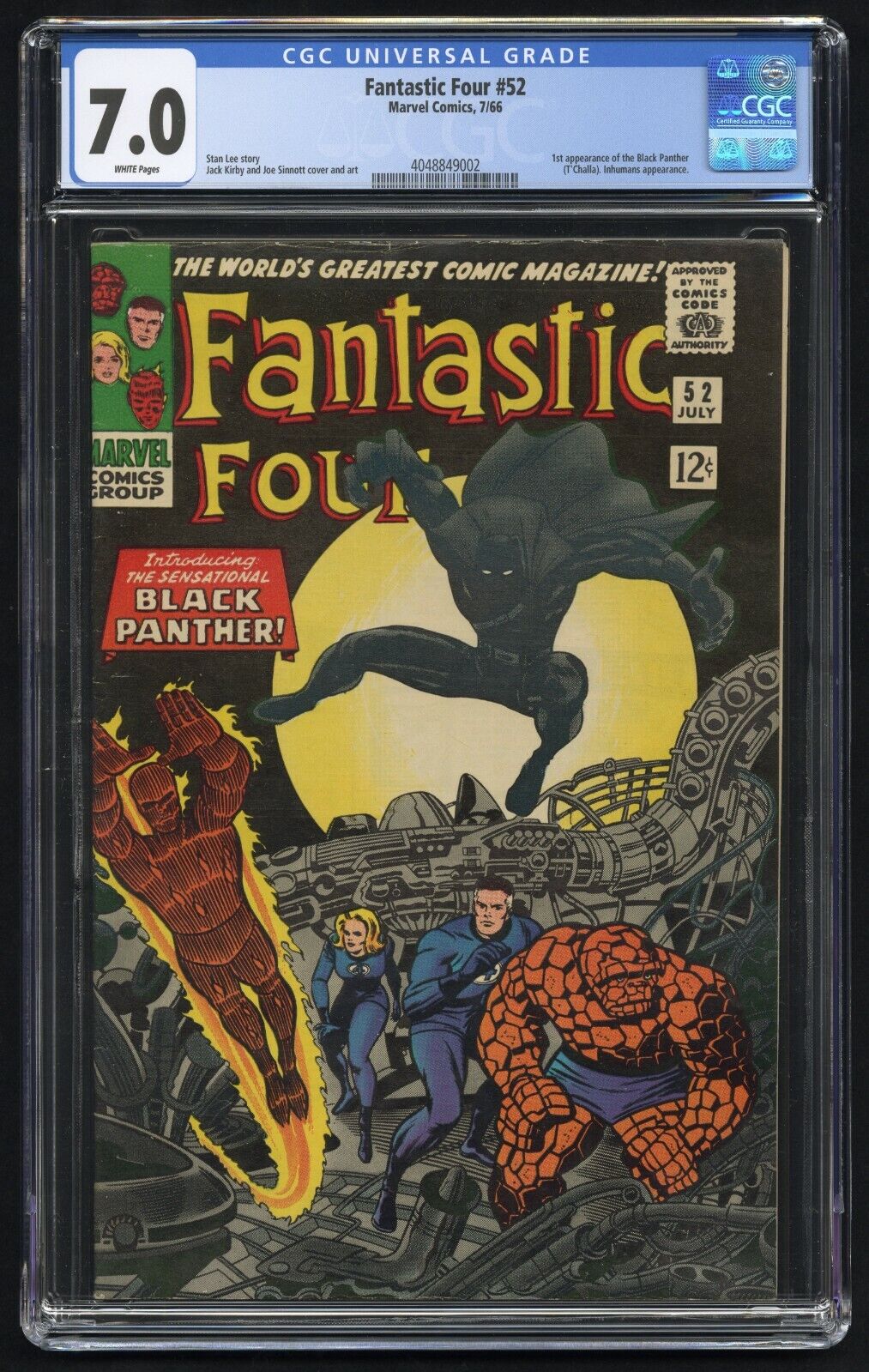 Fantastic Four 52 CGC 70 White Pages Marvel 766 1st app Black Panther