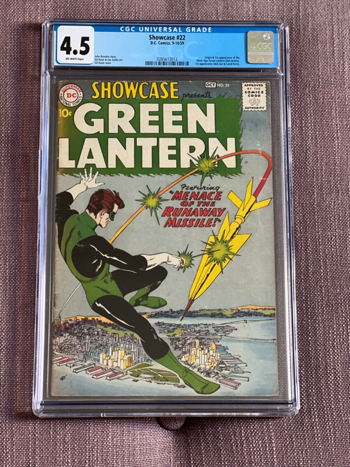 Showcase 22 1959 CGC 45 1st Appearance Hal Jordan Green Lantern Mega Key