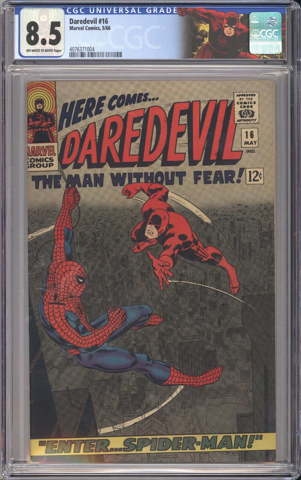 Marvel Comics DAREDEVIL 16 CGC 85 HIGH GRADE SILVER AGE 1966