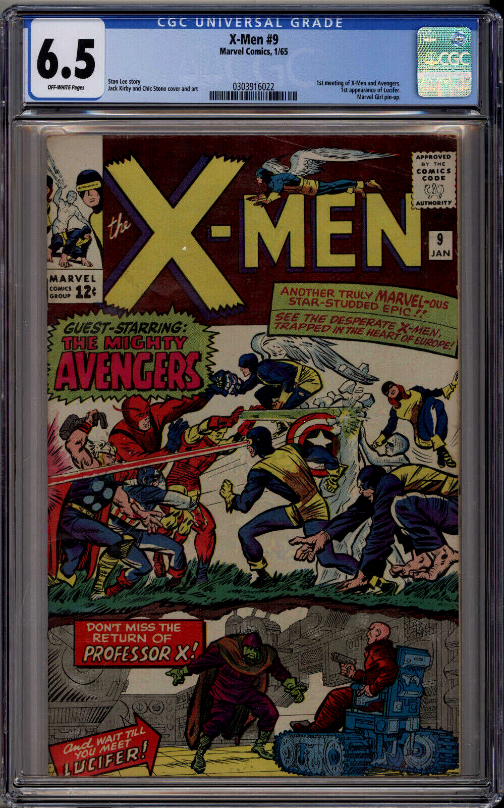 Marvel Comics XMEN 9 CGC 65 1st Meeting of Avengers  XMen Crossover 1965
