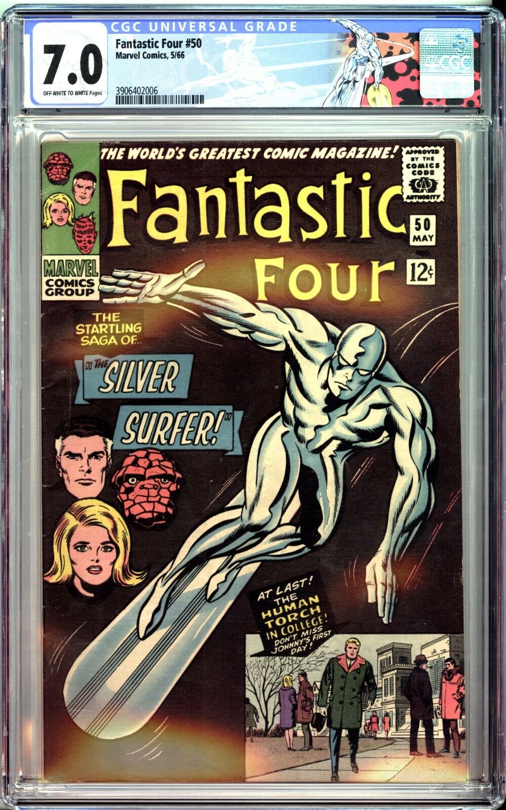 Marvel Comics FANTASTIC FOUR 50 CGC 70 Silver Surfer Battles Galactus 1966