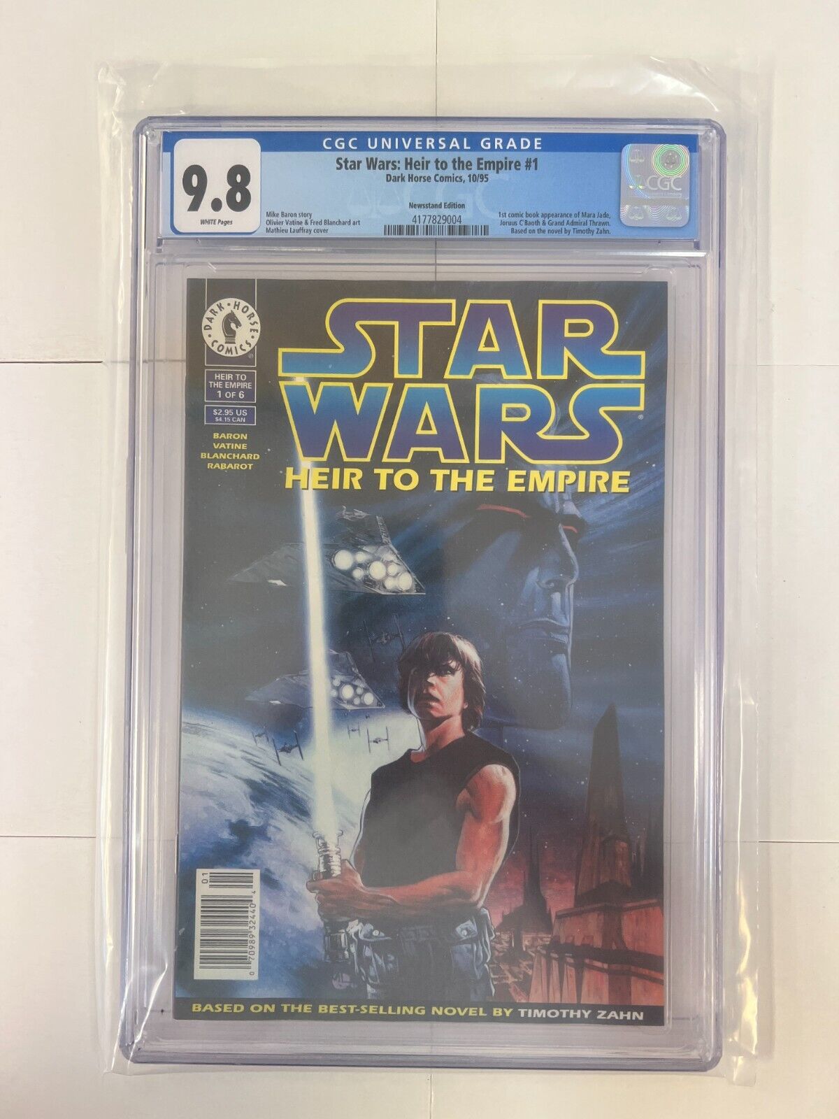 Star Wars Heir To The Empire 1 CGC 98 1st Full App of Thrawn  Newsstand  004